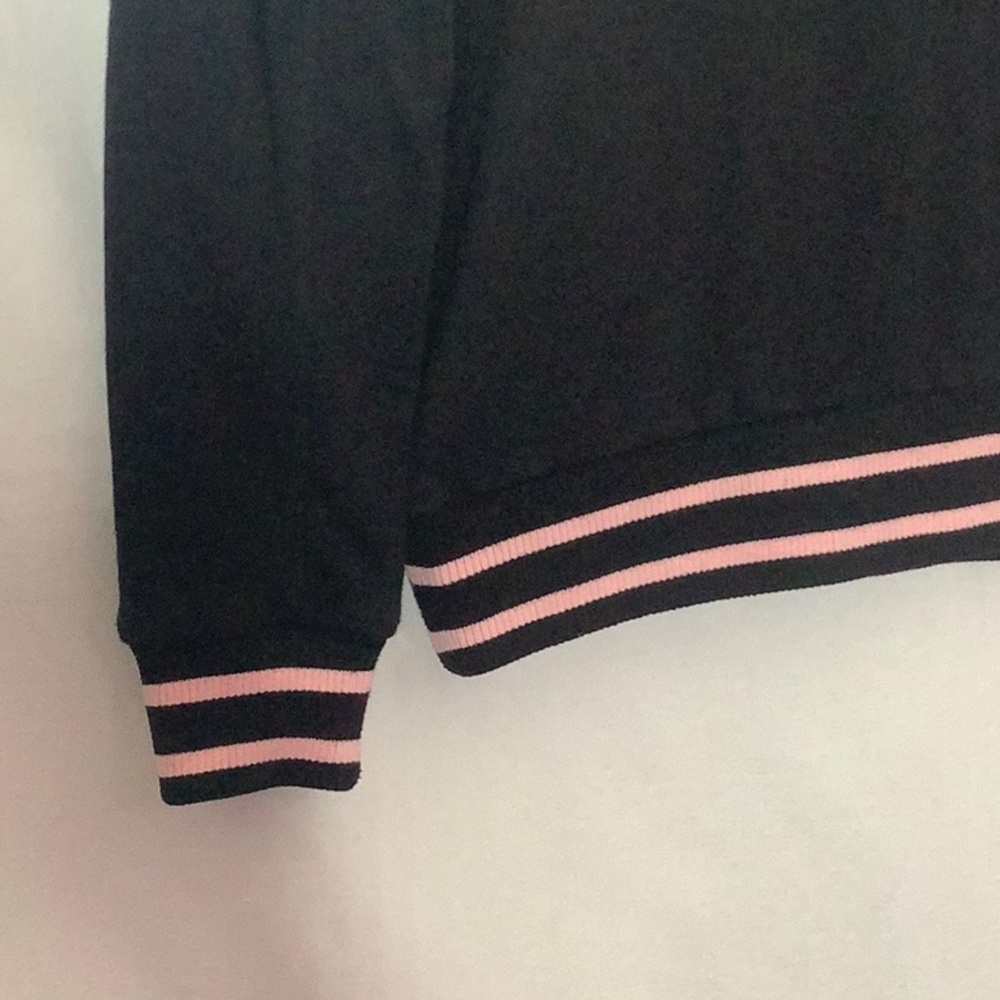Fila Retro Black Sweatshirt Color Block Logo Size L - Picture 5 of 11